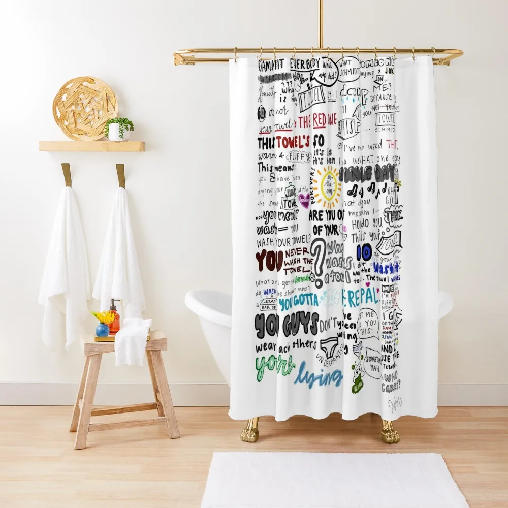 

New Girl Towel Scene Shower Curtain Anime Shower Bathroom Accessories Shower Waterproof Waterproof Curtain