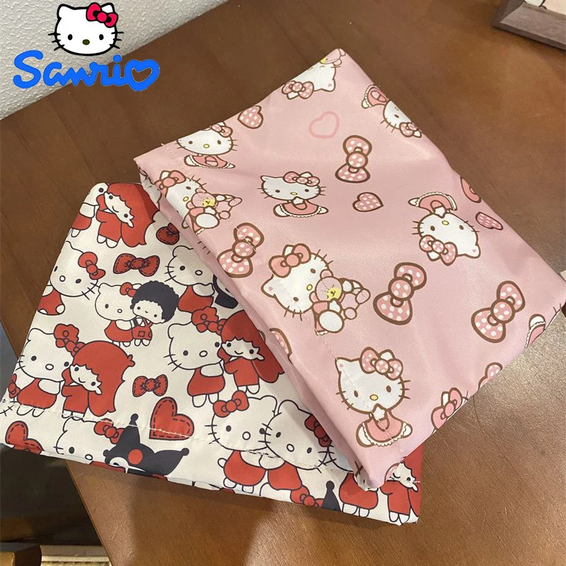 Kawaii Hello Kitty Printed Makeup Bag Large Capacity Travel Miscellaneous Bag Cartoon Student Desktop Storage Bag Practical Gift