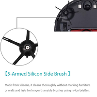 B46B-2X Side Brush For Xiaomi Roborock S7 S7 Max S7 Maxv T7S T7S Plus S6 S5 MAX S50 S55 E35 E2 Robot Vacuum Cleaner Black