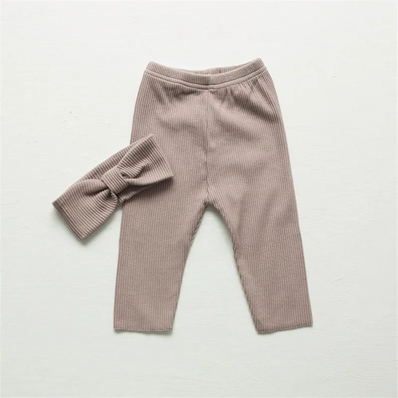 0-24M Newborn Kid Baby Boys Girls Clothes Autumn Winter Cotton Baby Pants Stretch Bottom Cute Sweet Fall Trouser New Born Outfit