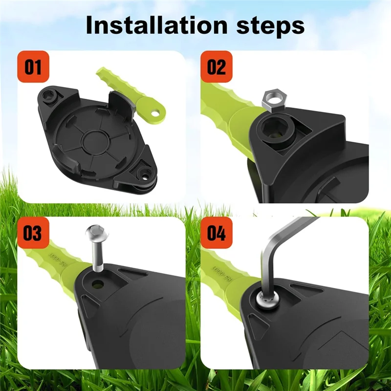 Триммерная головка BHBD с пластиковыми лезвиями для триммеров Ryobi 18 В, 24 В и 40 В RY40210, RY40210A с 10 лезвиями Quickload