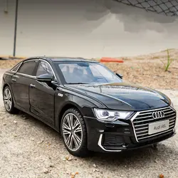 1/18 AUDI A6 Alloy Car Model Diecast & Toy Metal Vehicle Car Model Collection Sound and Light High Simulation Childrens Toy Gift