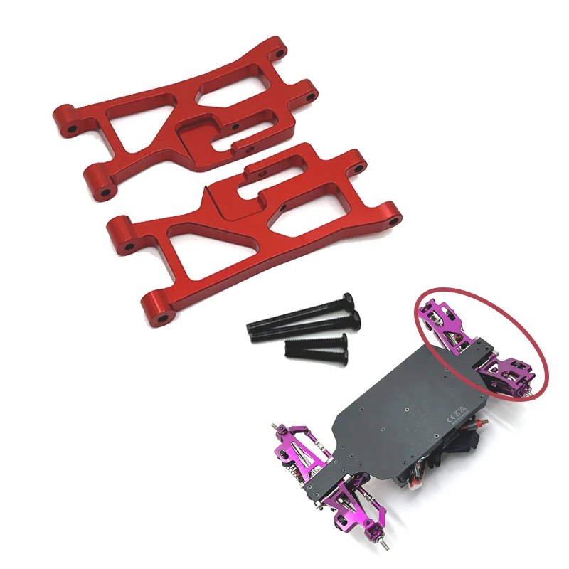 Piezas y accesorios de coche RC, brazo inferior trasero mejorado de Metal para piezas de modificación MJX1/14 14209 14210