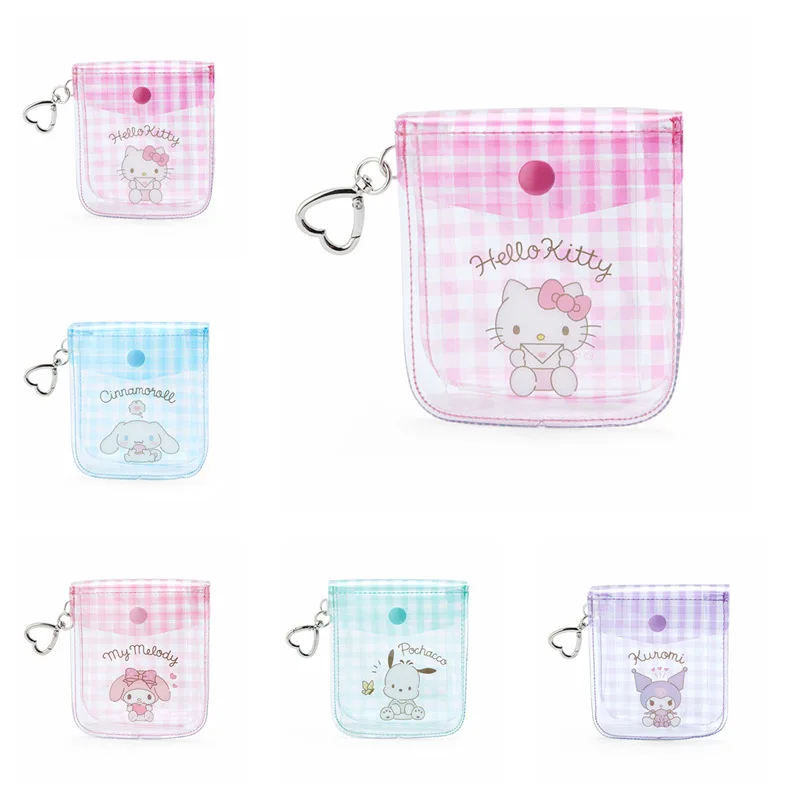 10 pcs/lot Sanrio Kuromi Melody Cinnamoroll Pencil Case Cute Pencil Box Coin Purse Stationery Pen Cosmetic Bag School Supplies