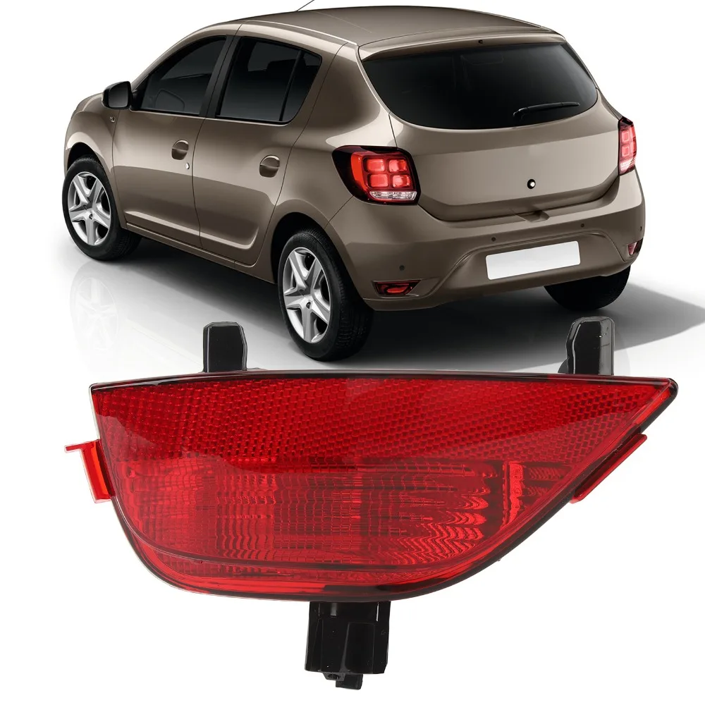 Rear Fog End Lamp Lens High Strength Side Fog Light Cover Case with Reflector Replacement for Dacia Sandero MK2 MK3 Left