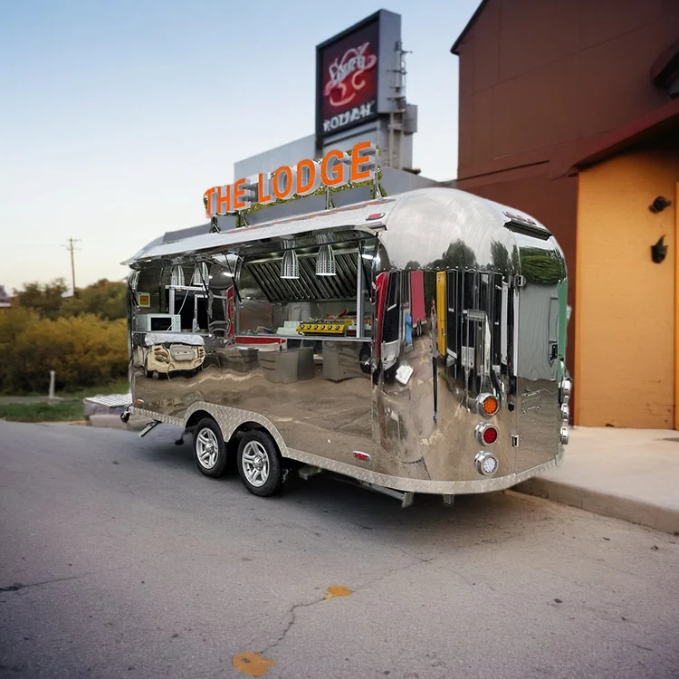 2025 Fully Equipped Us Standards Fast Food Cart 16ft Mobile Food Truck Food Trailers