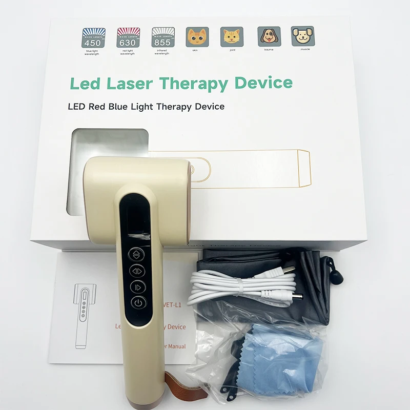 Veterinary LED Laser Therapy Device for Pet Care Red & Blue Light Therapy with UVB Specially Designed for Dogs and Cats