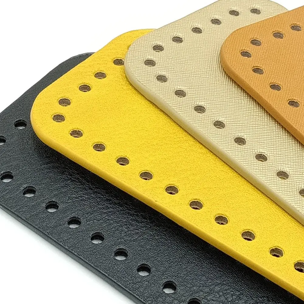 المحمولة بو الجلود حقيبة كروشيه أسفل مع ثقوب البيضاوي حقيبة طويلة أسفل صنع أكياس محفظة اليدوية أسفل امرأة #5