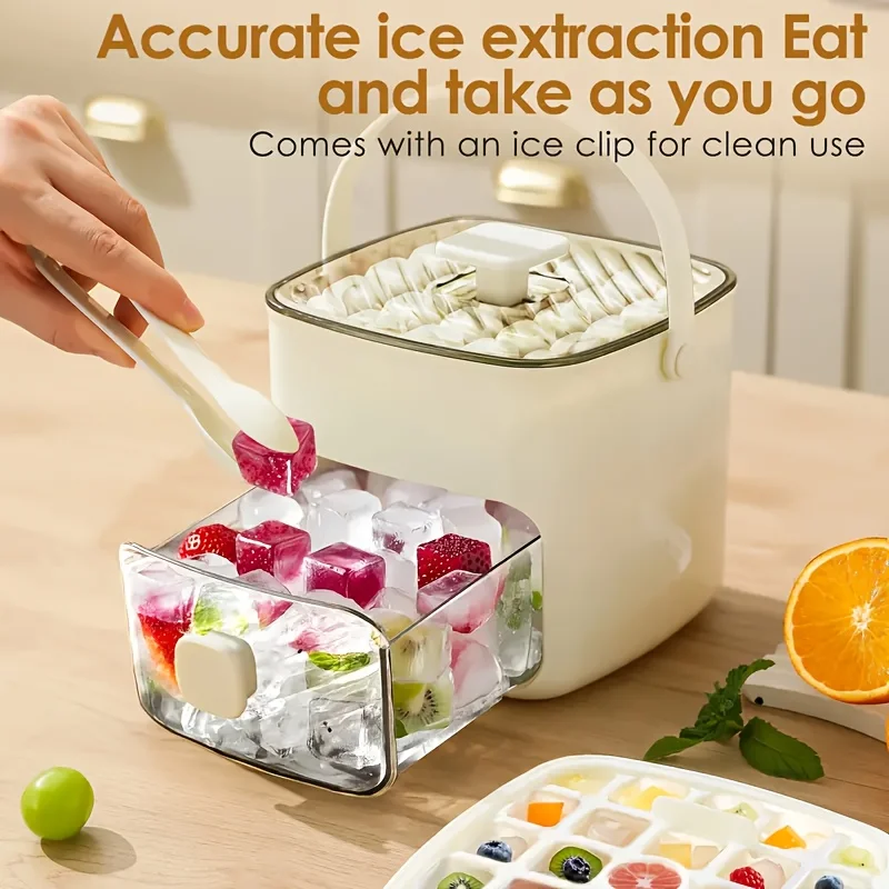 Desktop Ice Making Box 48pcs Of Ice Double-layer Design Food-grade Safety Suitable for Home Office A-have Tool for The Kitchen