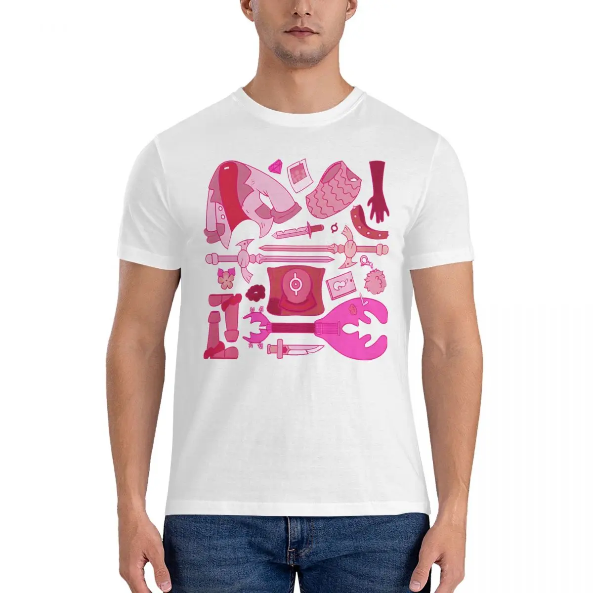 Sasha Waybright - Calamity (Pink) Vintage 100% Cotton Tee Shirt Short Sleeve Amphibia T Shirts O Neck Clothes New Arrival