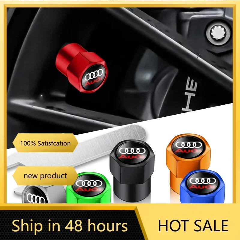 

4Pcs Car Wheel Tire Valve Caps Tyre Stem Cover Bolt-In Accessories For Audi A3 A4 B8 8P 8V B6 A5 A6 C7 Q5 B9 B7 C6 A1 Q7 Q3 TT