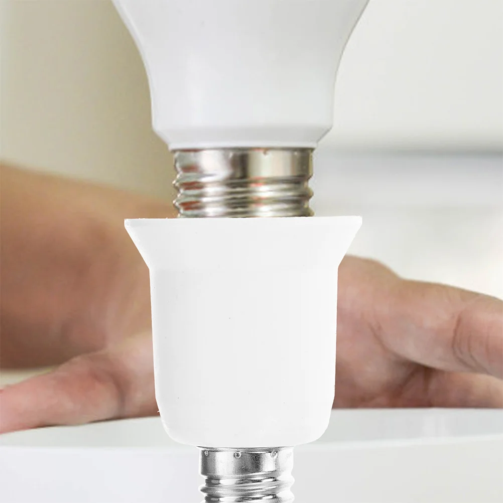 

4pcs E17 To E27 Bulb Adapter Lamp Holder Converter Pbt Material High Temperature Resistant For Table Ceiling Lamps Lighting