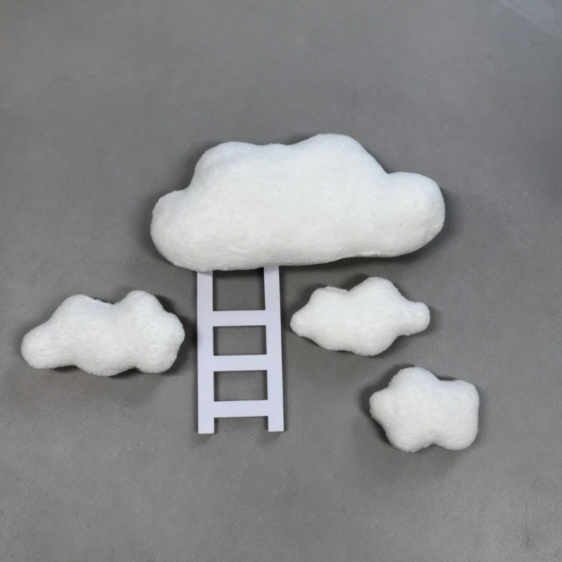 5Pcs/Set Newborn Photography Props White Cloud Ladder Mini Posing Furniture Studio Baby Photo Shoot Background Accessories