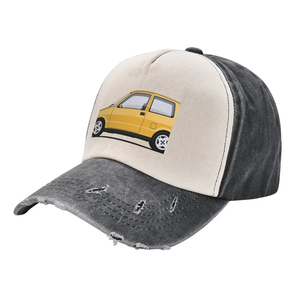 Fiat Cinquecento Sporting Broom Yellow edition Baseball Cap Christmas Hat Vintage hard hat Male Women's