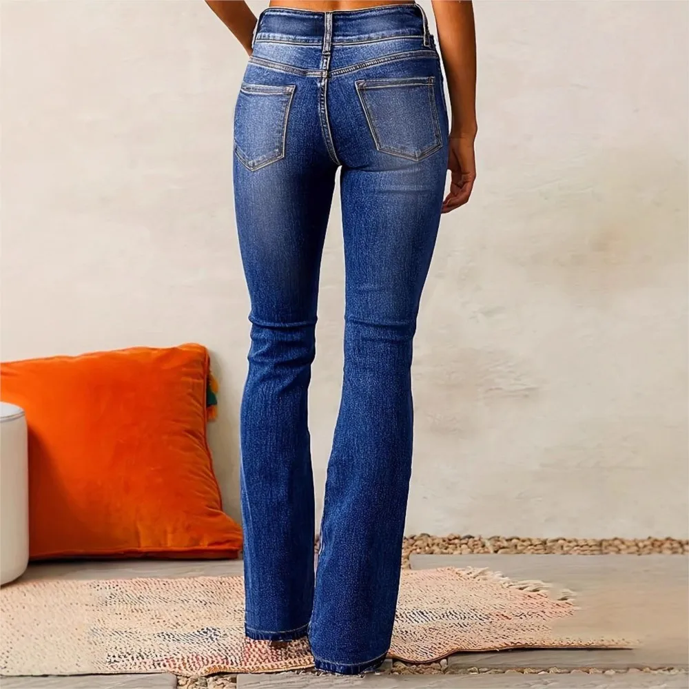 Classic Retro Jeans Spring Summer Casual Loose Daily Washed Street Style Clothing High Waist Splicing Pockets Women's Pants