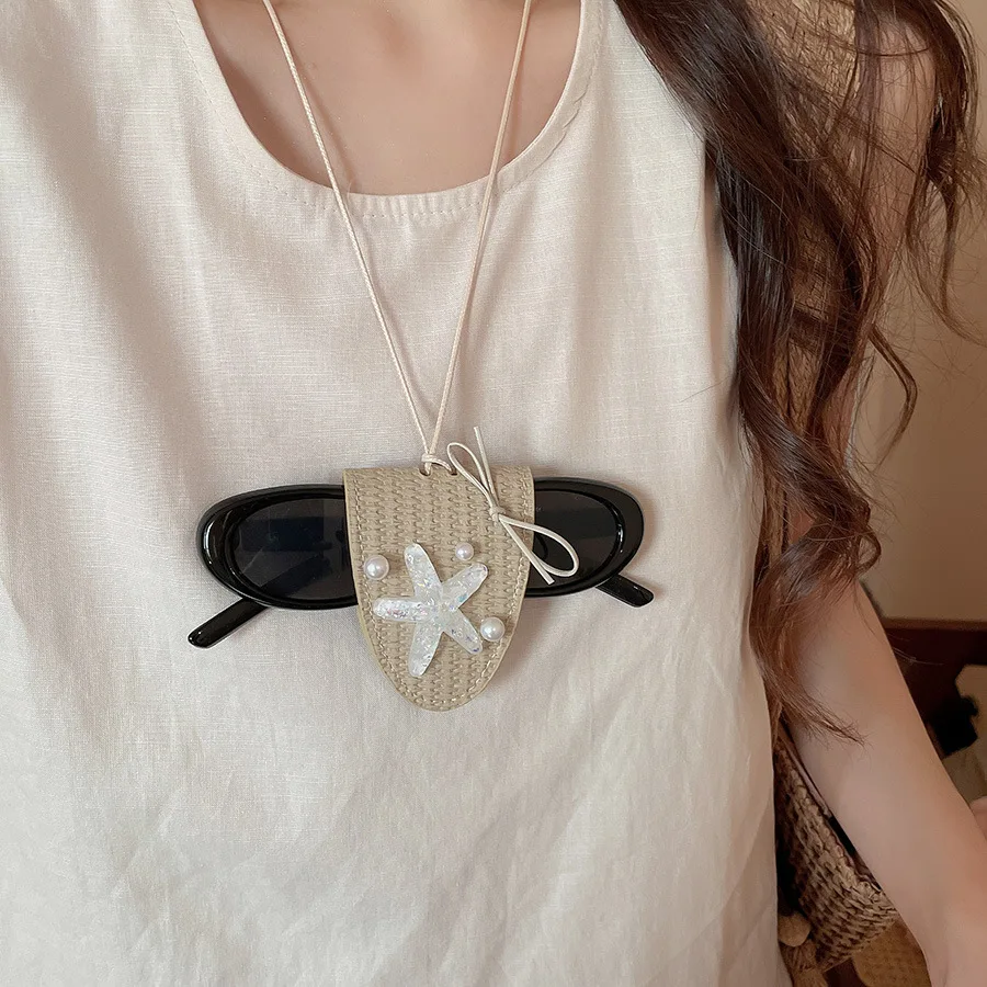مشبك النظارات المغناطيسي نجمة البحر نجمة البحر النظارات الشمسية كليب بولي Leather الجلود النظارات كليب المغناطيسي المغناطيسي النظارات قلادة للهدايا