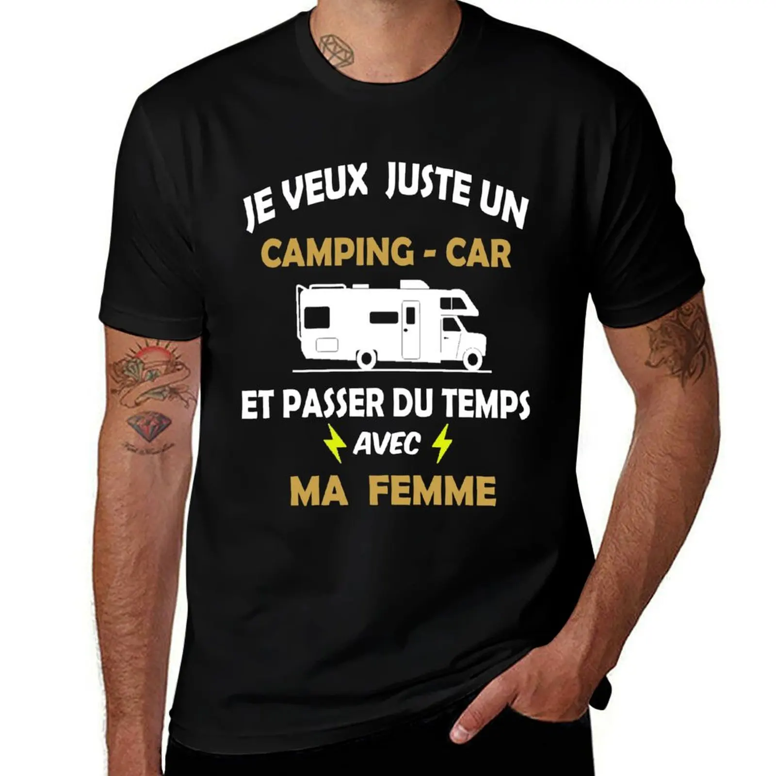 I JUST WANT A CAMPING - BUS AND SPEND TIME WITH MY WIFE T-Shirt Halloween Theme T-Shirt