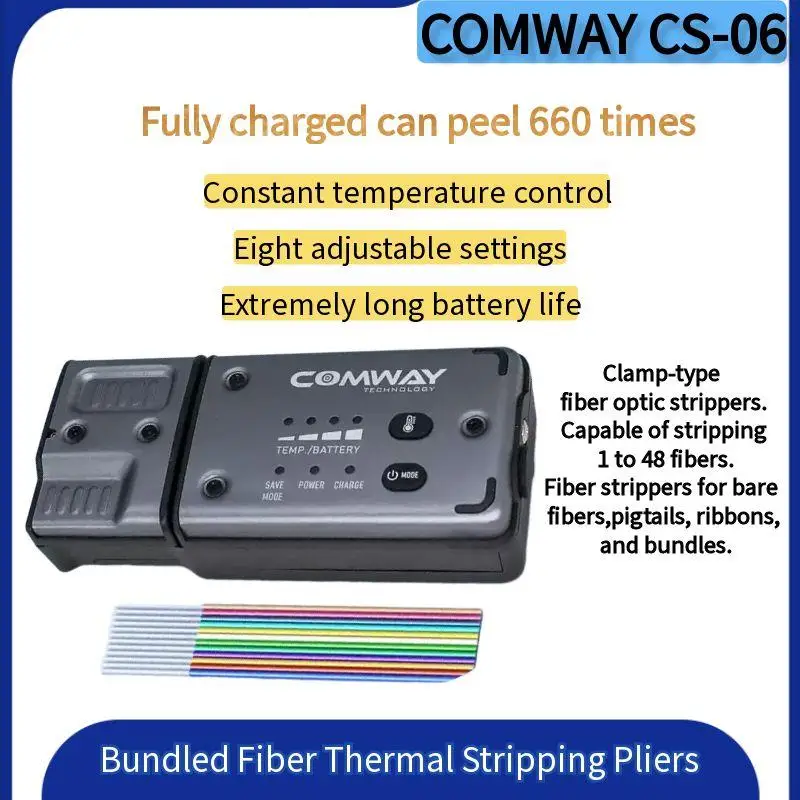 

COMWAY Fiber Optic Thermal Stripping Pliers CS-06 Bundle Bare Fiber/Pigtail Fiber/Ribbon Fiber/Invisible Fiber Splint Type