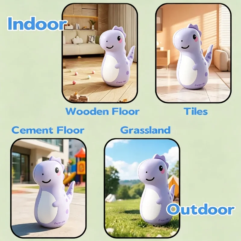 31/64cm Thicken Kids Boxing Training Wobbler Inflatable Toys Standing Punching Bag Tumbler Indoor Outdoor Party Games Sport Gift