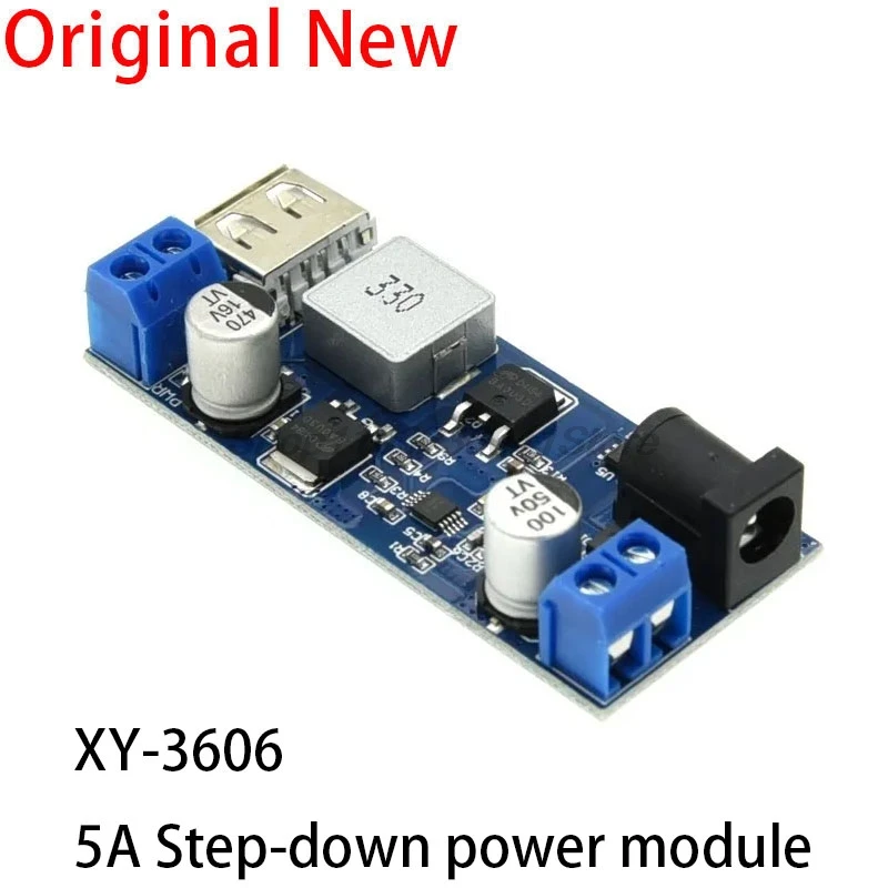 1PCS DC 5A Step-down Power Supply Module 24V/12V Wide Voltage 9-36V to 5V Power Converter XY-3606