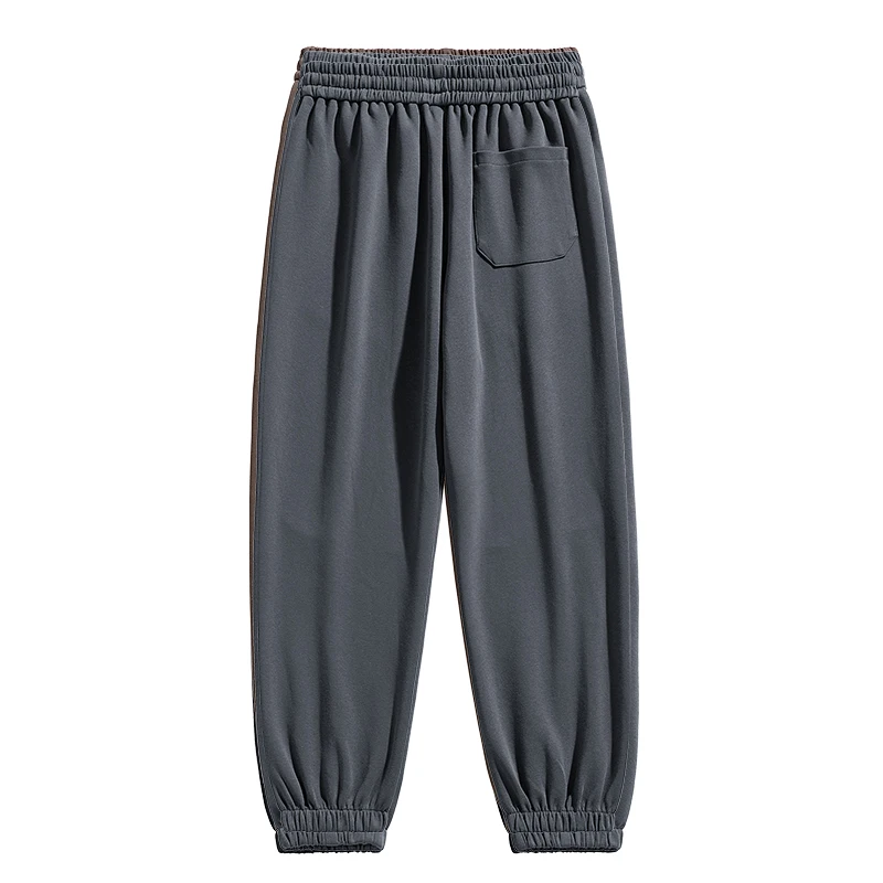 ذكر جديد فضفاض موضة Sweatpants جودة عالية كبيرة الحجم عادية مرونة الخصر الرباط السراويل الرجال ربيع الخريف بنطلون مستقيم
