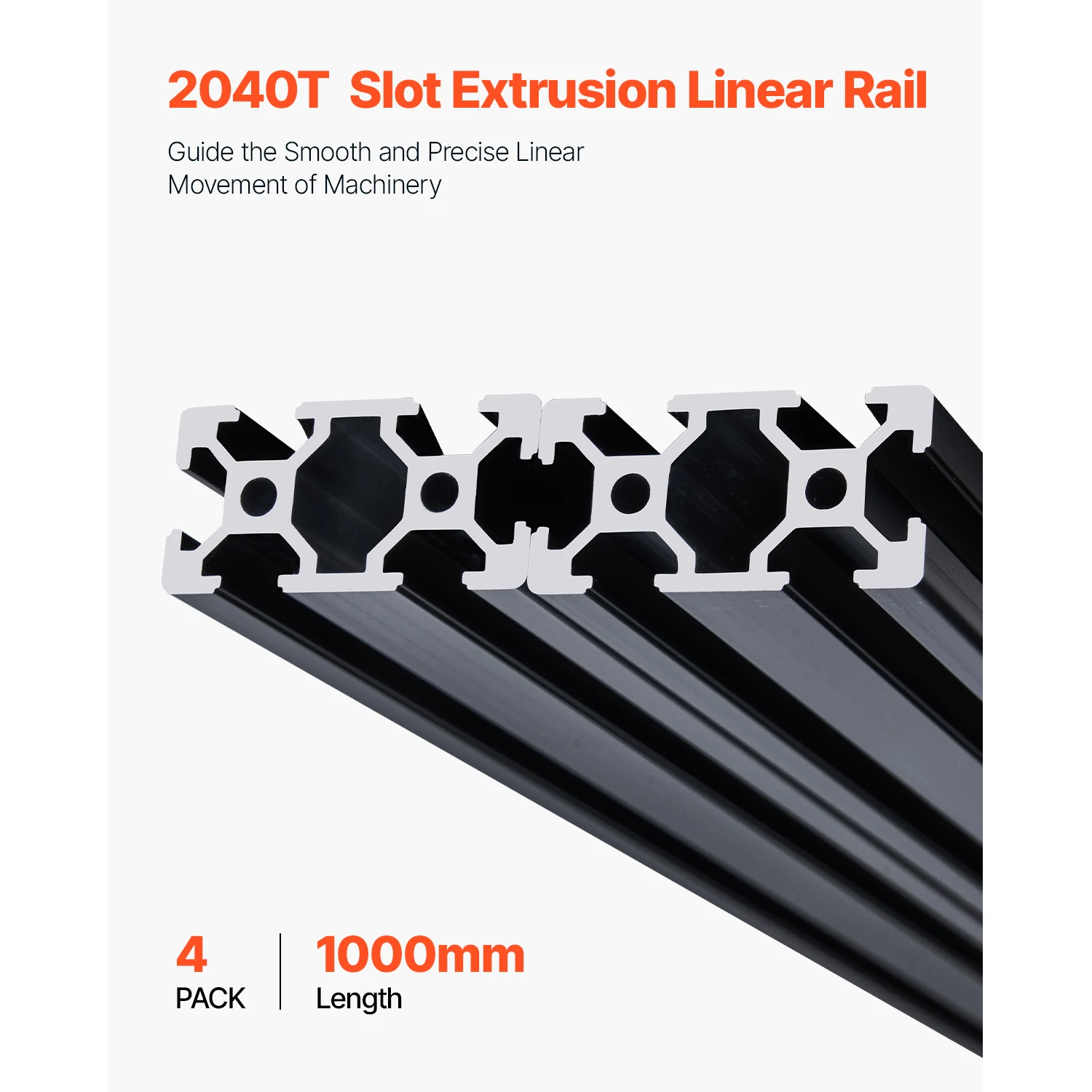 SucceBuy Linear Rail 4-5 PCS 1000mm/1200mm/1500mm/2000mm T Slot 2040 Aluminum Extrusion Profile for 3D Printer, CNC Machine DIY