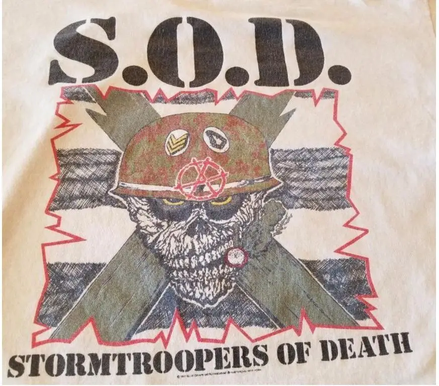 Vintage 90S Stormtroopers Of Death S O D Cotton White 2345Xl T