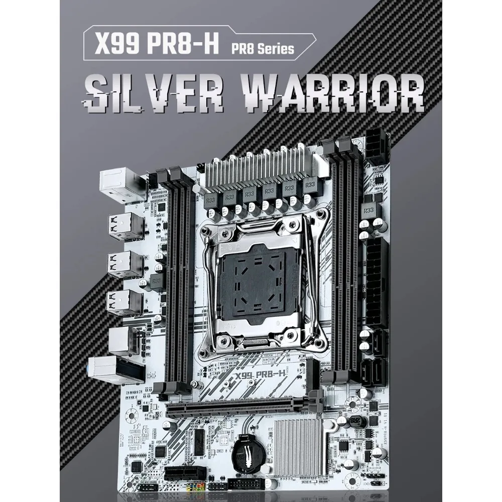 

MACHINIST X99 PR8-H Motherboard Kit Set With Intel LGA2011-3 Xeon E5 2673 V3 CPU DDR3 16GB 2400MHz ECC RAM NVME M.2 SATA