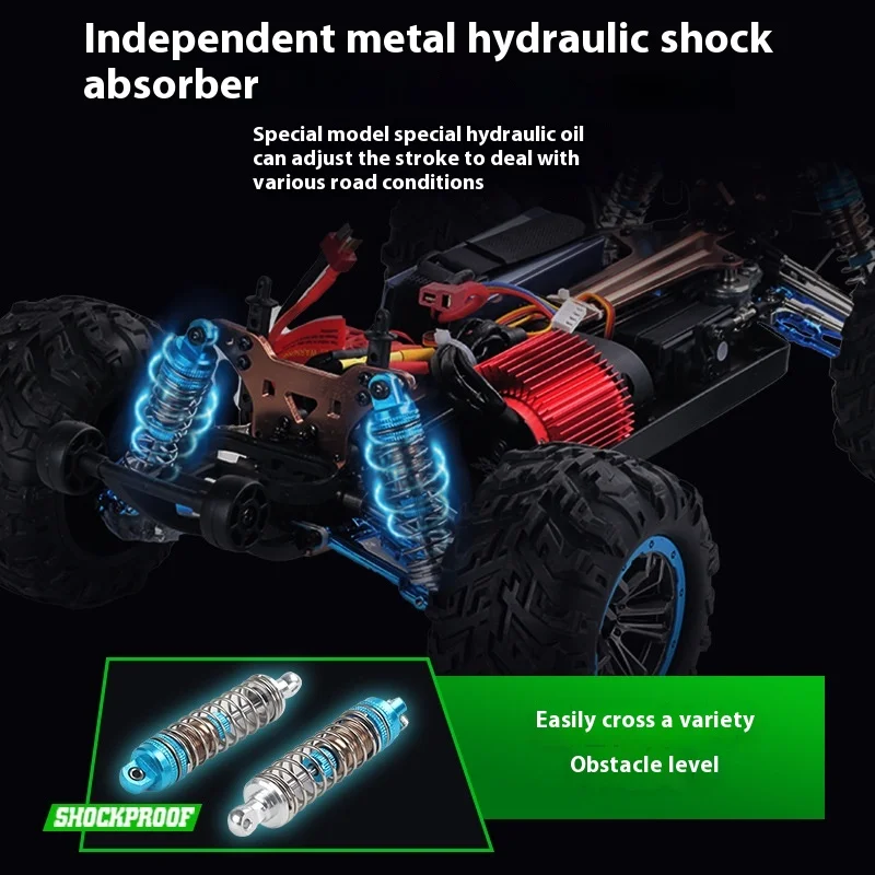 Rc Four-Wheel Drive High-Speed Off-Road Shock Absorption Waterproof 1: 10 Model Car Wireless Remote Control Hot-Selling Toys