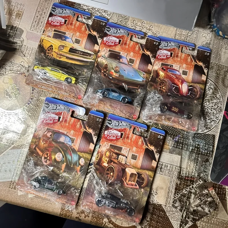 

Новые горячие колеса, оригинальная серебряная этикетка Hrt81, винтажная клубная серия Mustang Porsche 911, модель автомобиля из сплава Volkswagen, игрушки-сюрпризы, подарок