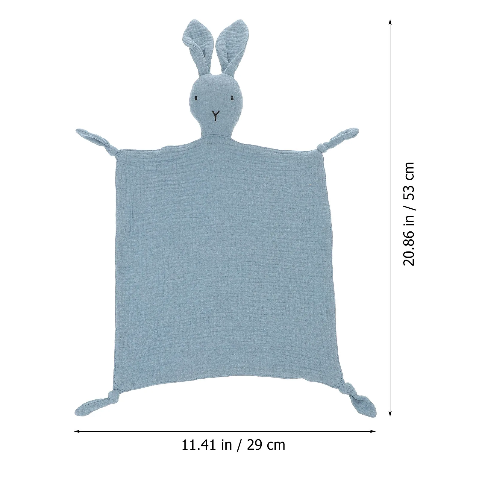 منشفة استرضاء لحديثي الولادة من القطن، بطانية أمان بتصميم أرنب كرتوني، لا تساقط، آمنة للأطفال الصغار #3