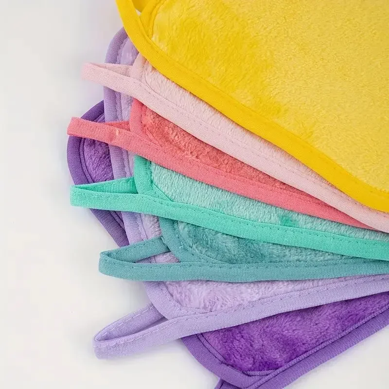 1/7 قطعة من قماش مزيل المكياج للوجه والعين والشفاه، وسادات مزيل المكياج القابلة لإعادة الاستخدام، قماش تنظيف الوجه من الألياف الدقيقة الناعمة #5