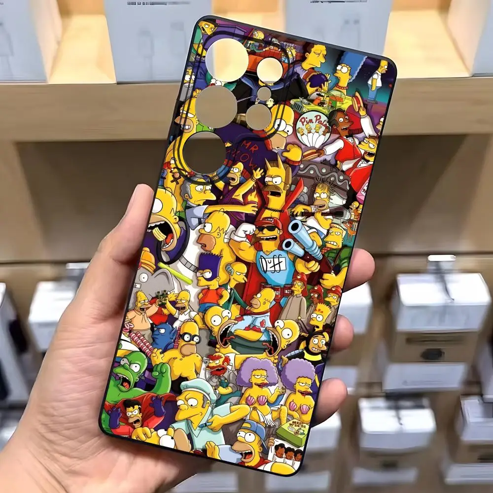 Cartoon Homers-S-Simpsons Phone Case For Samsung S25 S24 FE S23 S22 S21 Plus S20 Ultra Note20Ultra Black Soft Shell