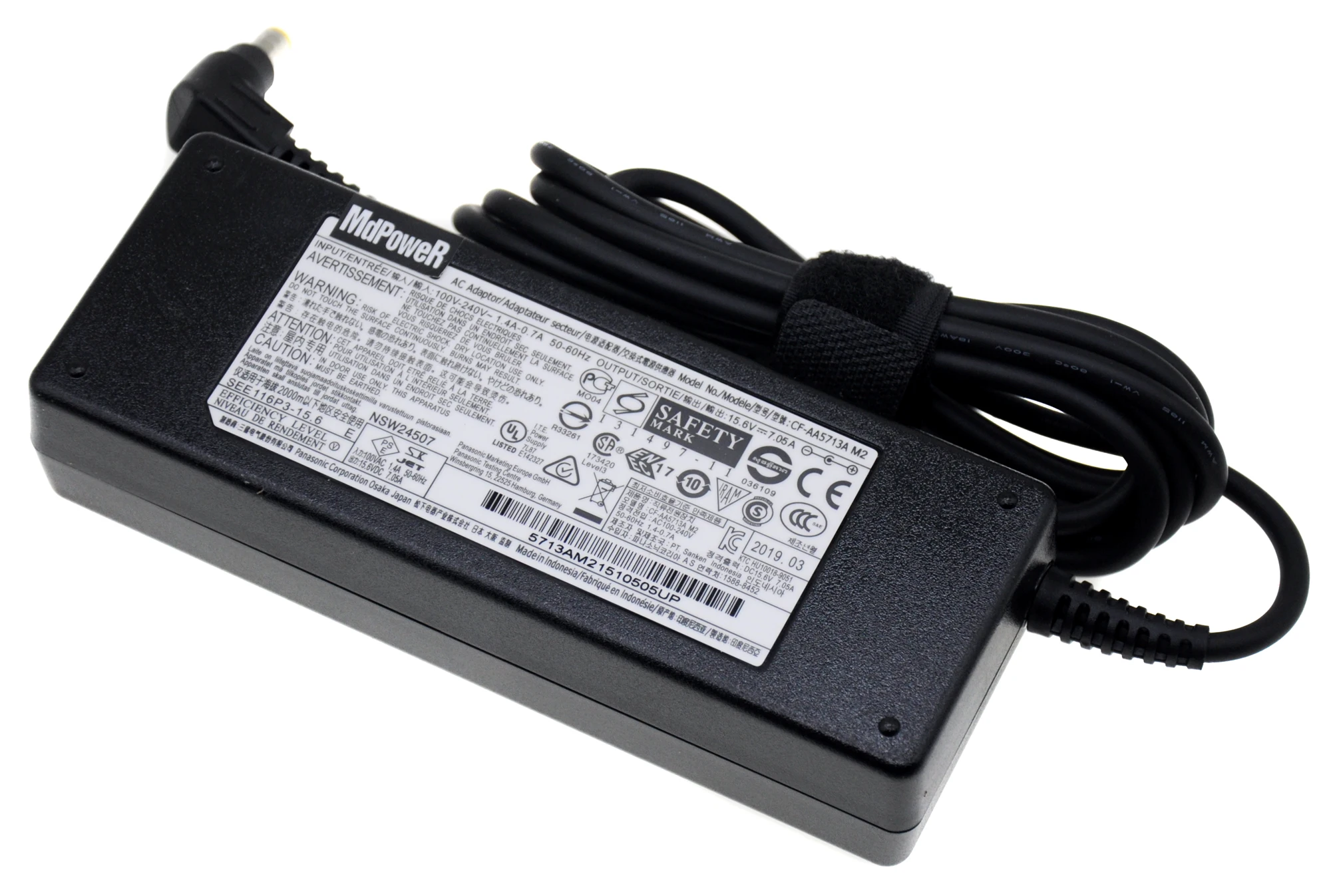 Imagem -06 - Genuine Cf-aa5713a m1 m3 7.05a j1 ac Adaptador de Alimentação 15.6v 110w Carregador para Panasonic Cf31 Cf52 Cf-53 Cf-d1n Cf-54 Cf33