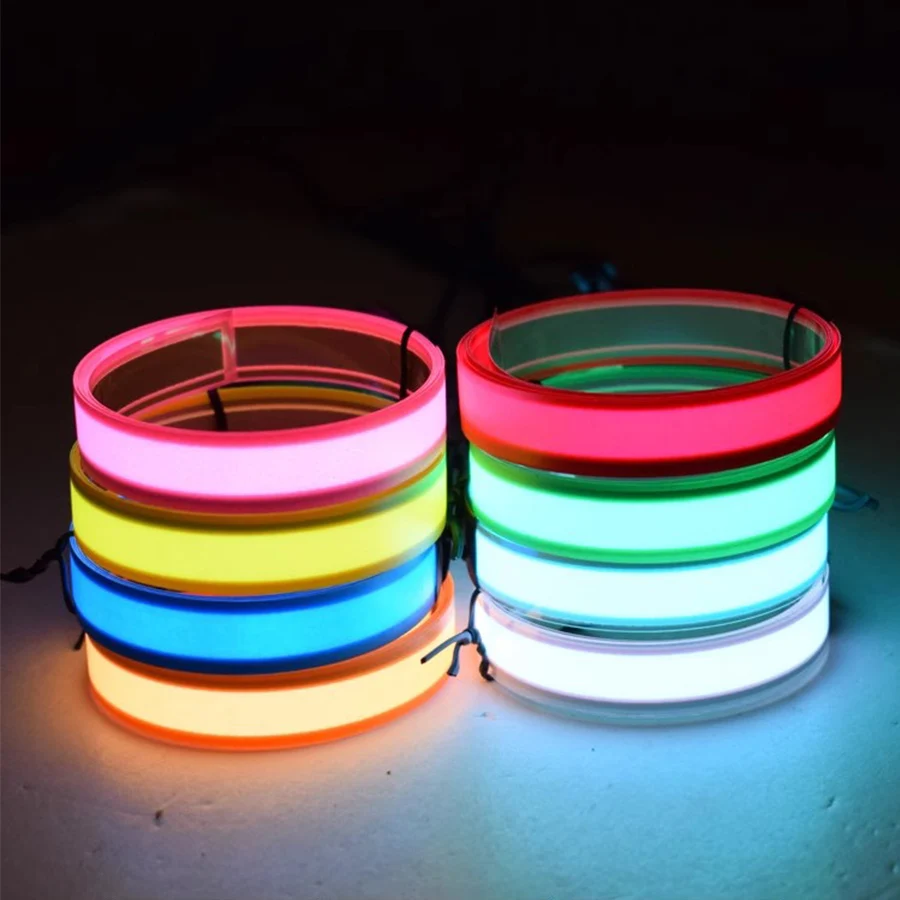 EL cold light strip lamp with advertising LOGO flexible neon lamp party decoration adhesive tape lamp 12v 1m backlight panel