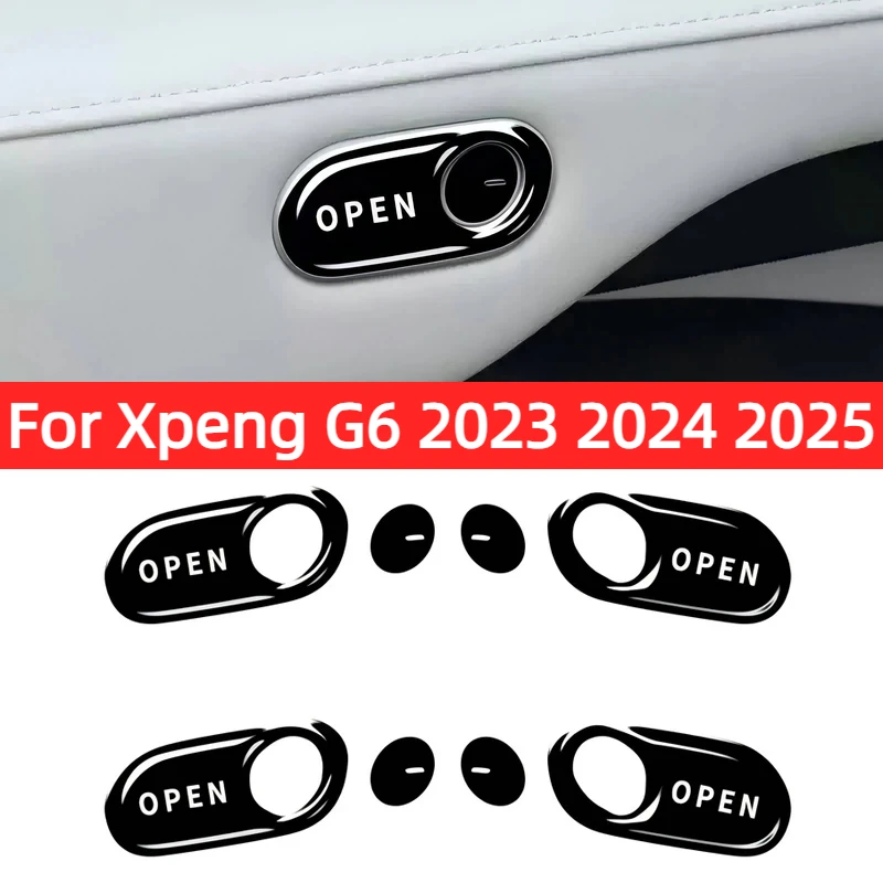 For Xpeng G6 2023 2024 2025 Inside Door Open Button Protection Cover Epoxy Trim Car Accessories