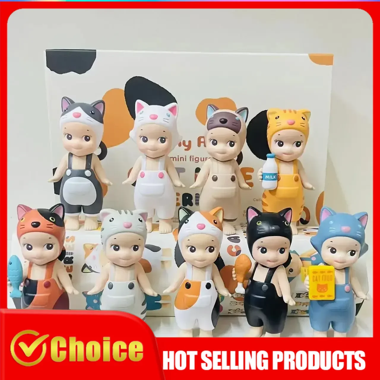 

1Pc Random Sonny Angel Blind Box Cat Life Series Mini Cat Figurine Cute Collectible Doll Gift for Kids Fans Birthday Party