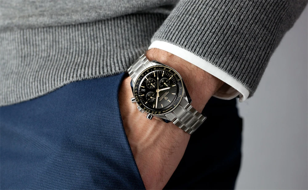 PAGANI DESIGN 2026 Moon Watch For Men Top Brand Luxury Quartz Mens Watches Chronograph Luminous Sapphire Mirror Waterproof Clock