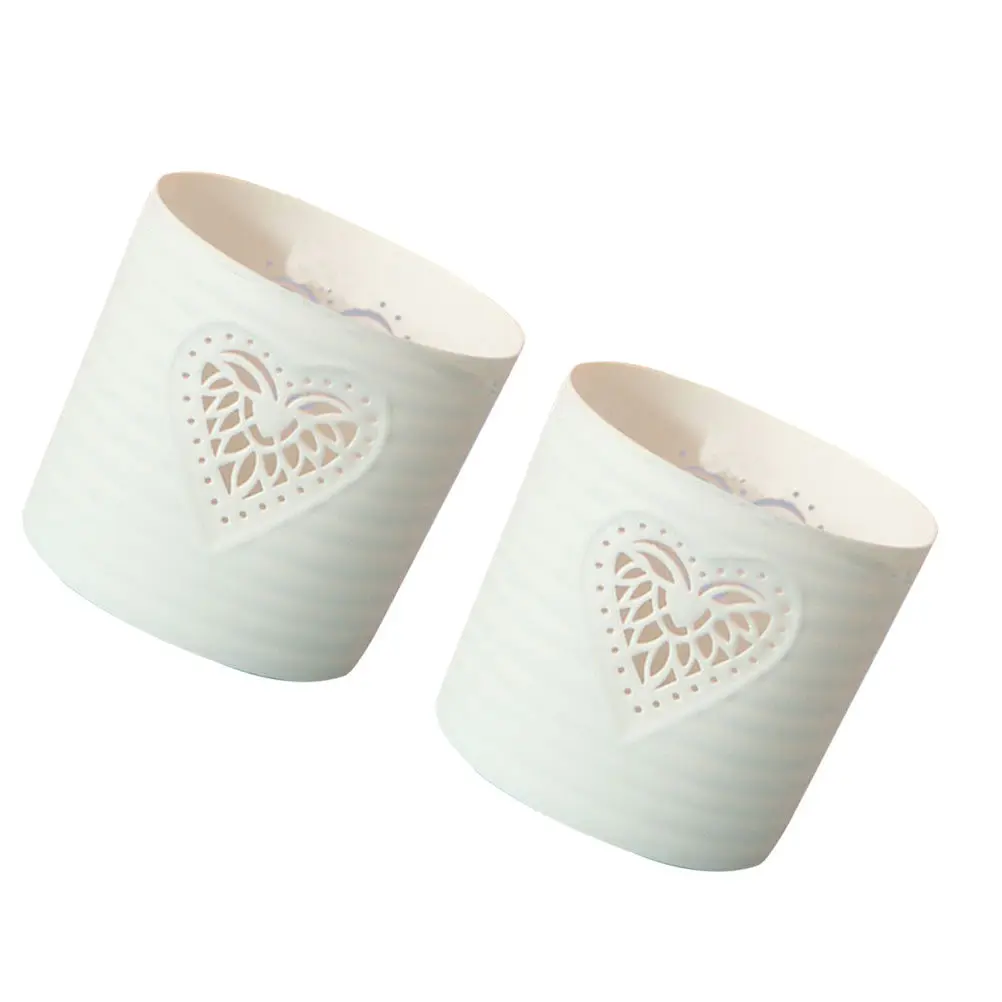 2Pcs Heart Shape Holder Nordic Style Exquisite Modern Stand for Wedding Christmas Party Home Decor Living Room