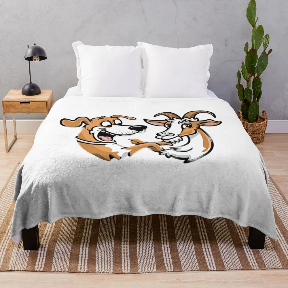 

Animated Goat Adventures-Goat Express Throw Blanket Decorative Beds Summer Beddings Picnic warm for winter Blankets