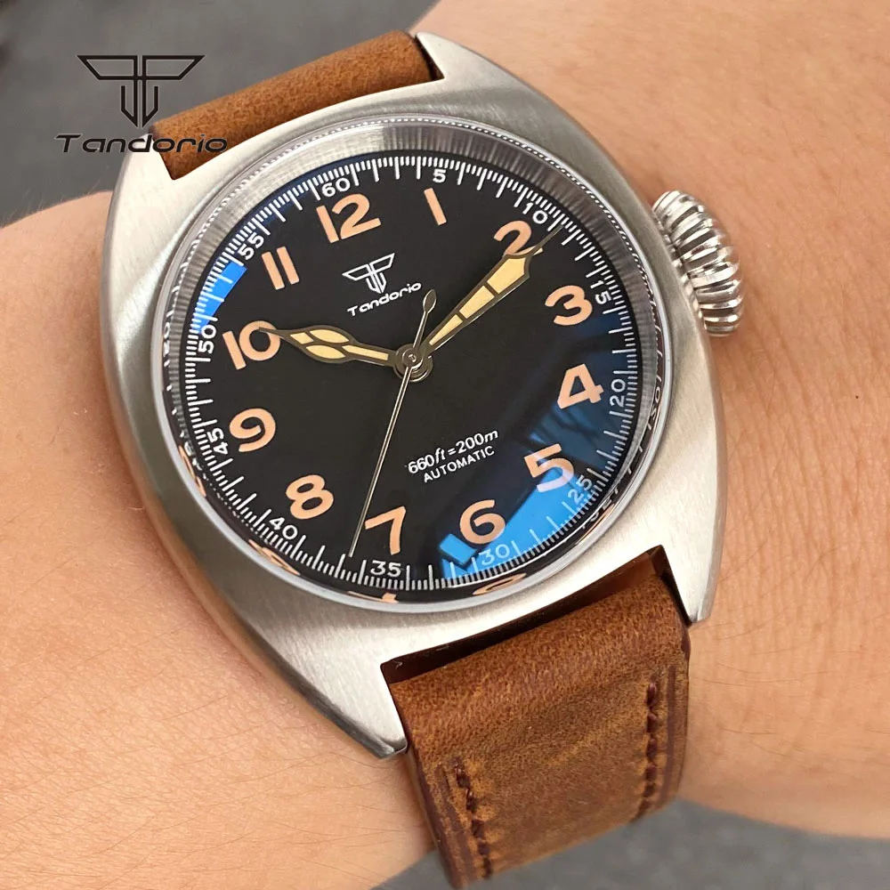 Tandorio 36mm Military Automatic Miyota 8215 Diver Men's Watch