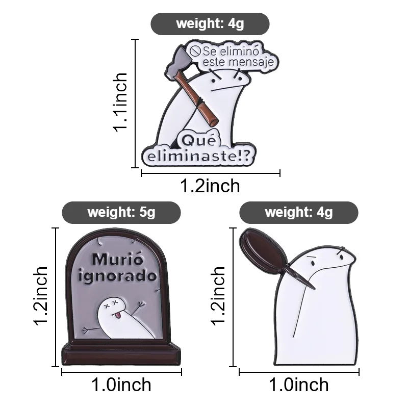 3er-Set Kreative Trauben-Soda-Flaschenverschluss-Emaille-Pins Spanische Flork Meme Hantel-Brosche Lustiges Abzeichen Schmuck Geschenk Großhandel – Detail 7