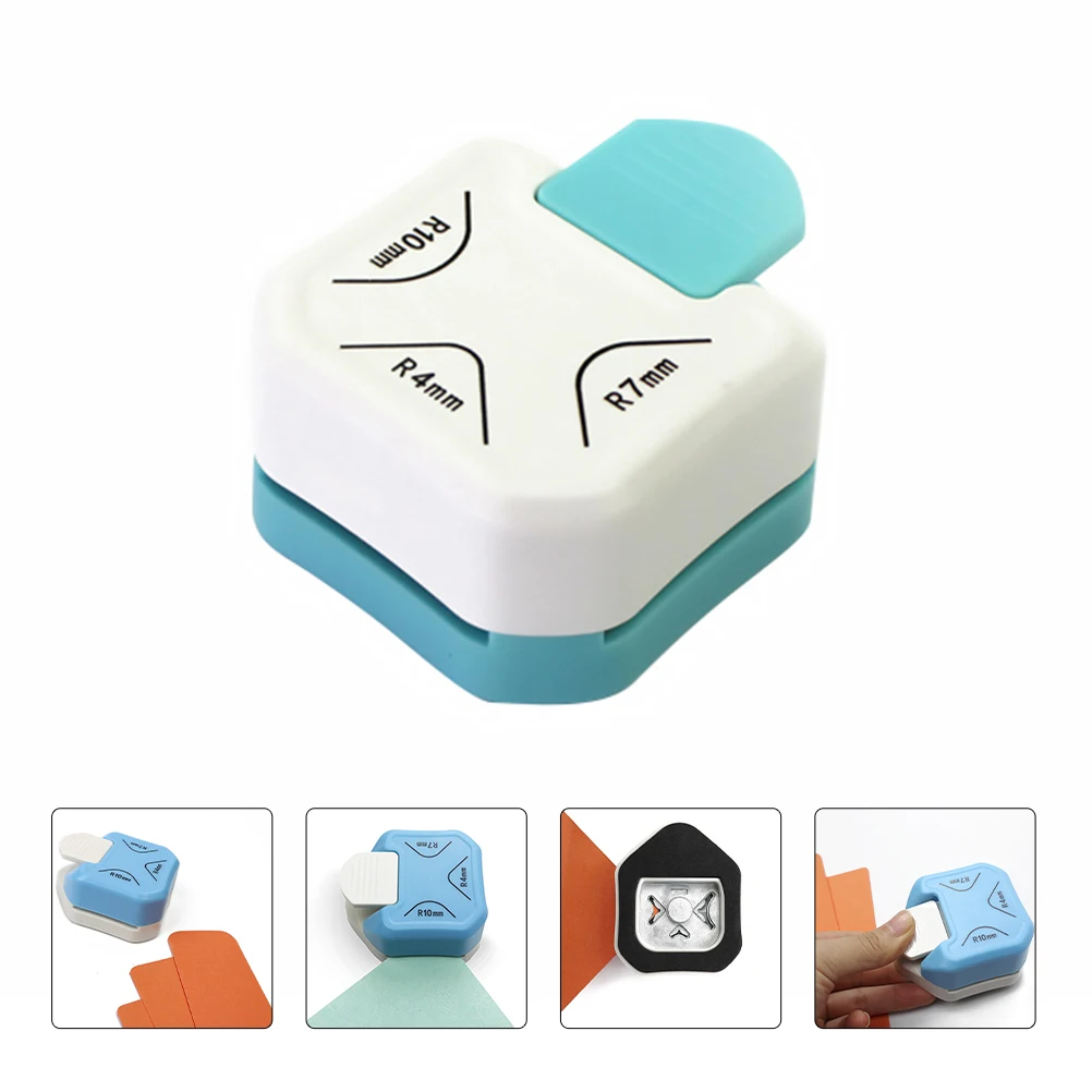 

3in1 Corner Tool for DIY Projects Paper Craft Fillet Photo Rounder Punch Sharp Blade for Business Card PVC Cover