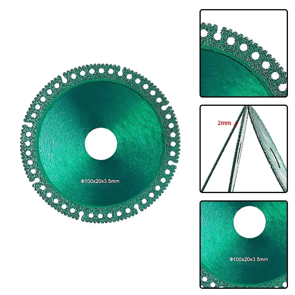 Lame de Scie Multifonctionnelle pour Meuleuse d'Angle, Disque de Coupe en Diamant Ultra-Mince, Coupe-Verre pour Carreaux de Céramique, Composite, 100mm