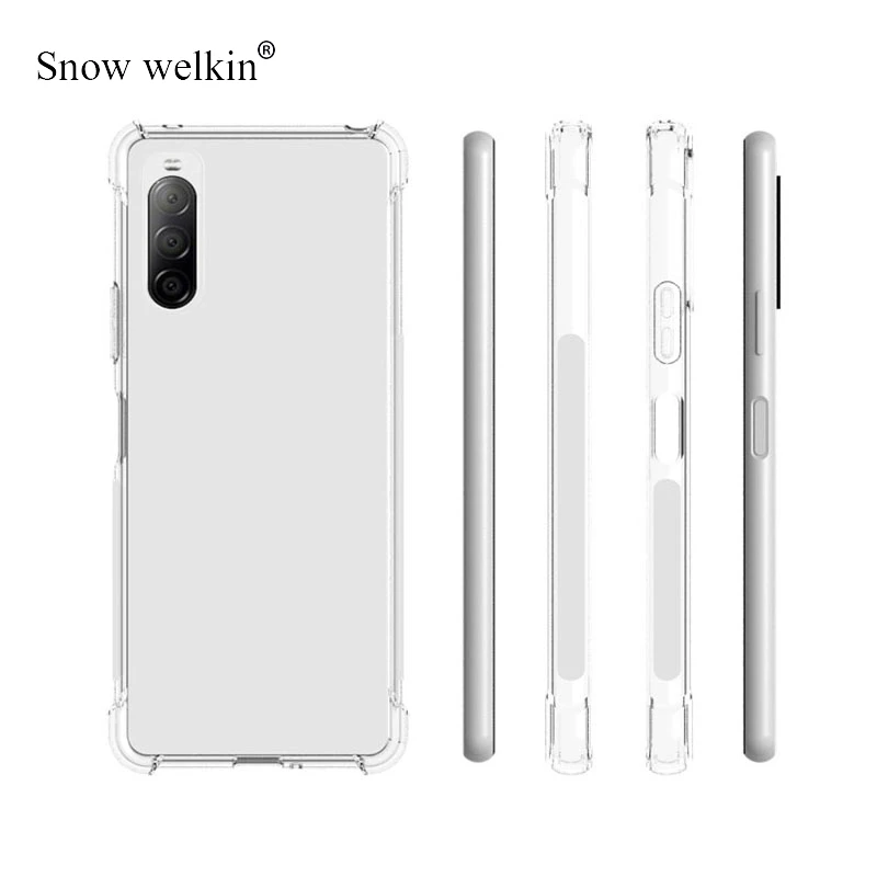 For Xperia 1 5 10 V IV Airbags Buffer Full Protection Case For Sony Xperia 1 5 10 II III IV V Case Clear Soft TPU Back Cover