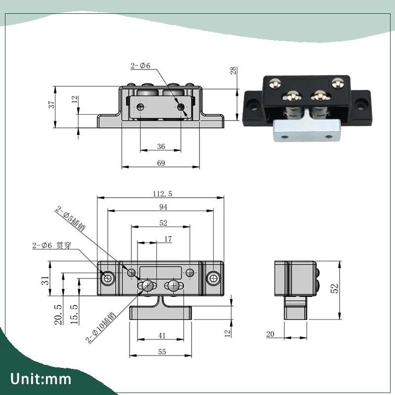 Zinc Alloy Heavy-Duty Spring Bead Black Buckle Lock Suitable For Industrial Machinery And Medical Equipment