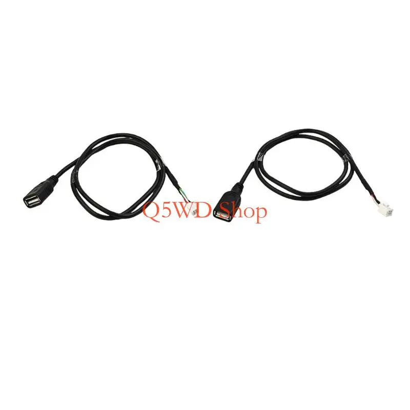 Q5WD Universal Car USB Cable Adapter 4 6Pin Connector USB Extension Cable Adapter