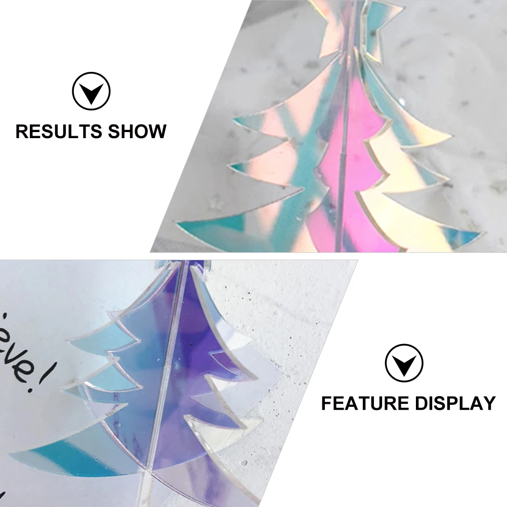 

6pcs Christmas Tree Toppers Reusable Stereo Inserts For Cupcakes Desserts Festival Party Supplies Xmas Cake Decor Cake Ornament