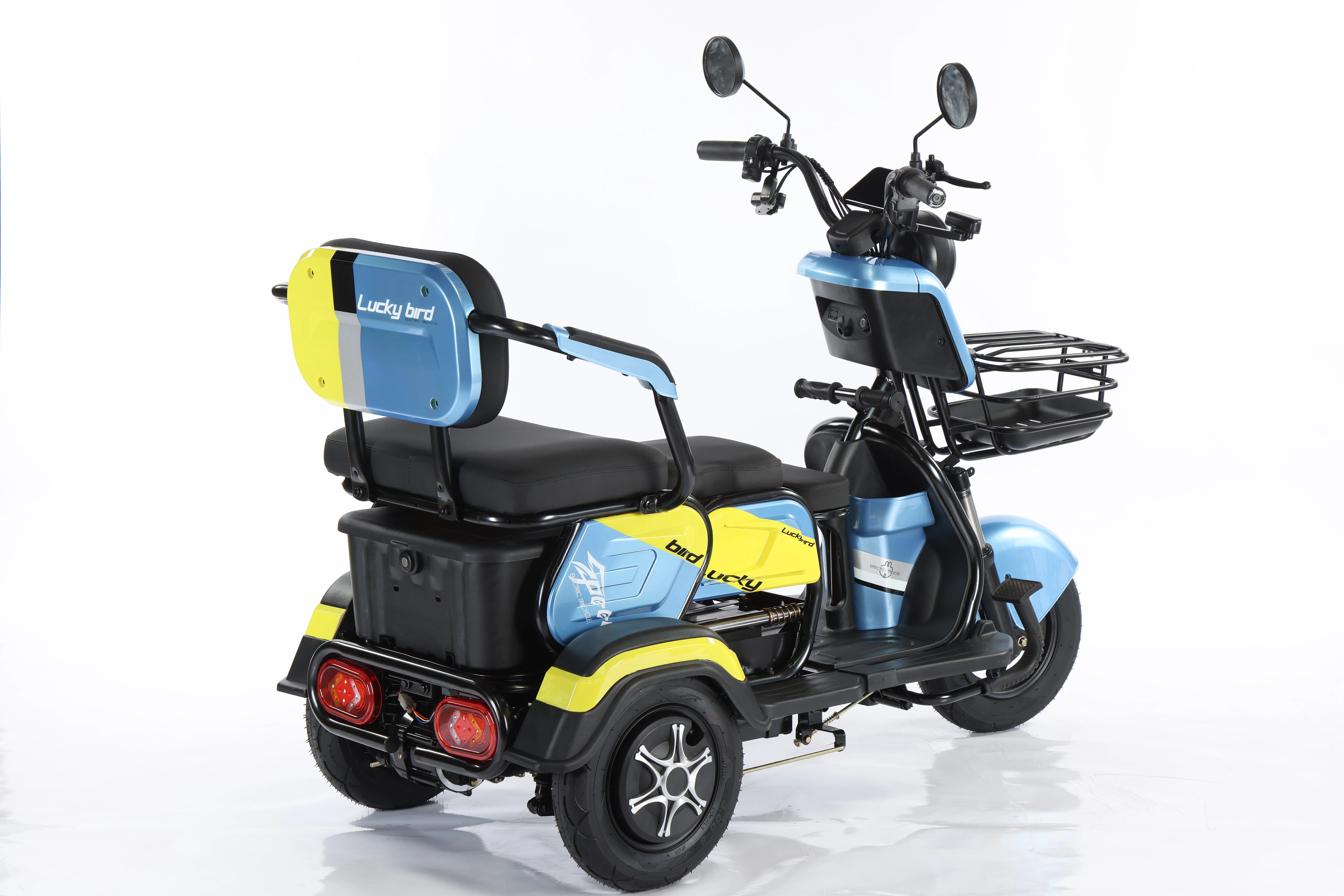 2025 Safety and Popular 48V 500W Three Wheels Electrico Triciclo Electric Tricycle with Passenger Seat and Cargo