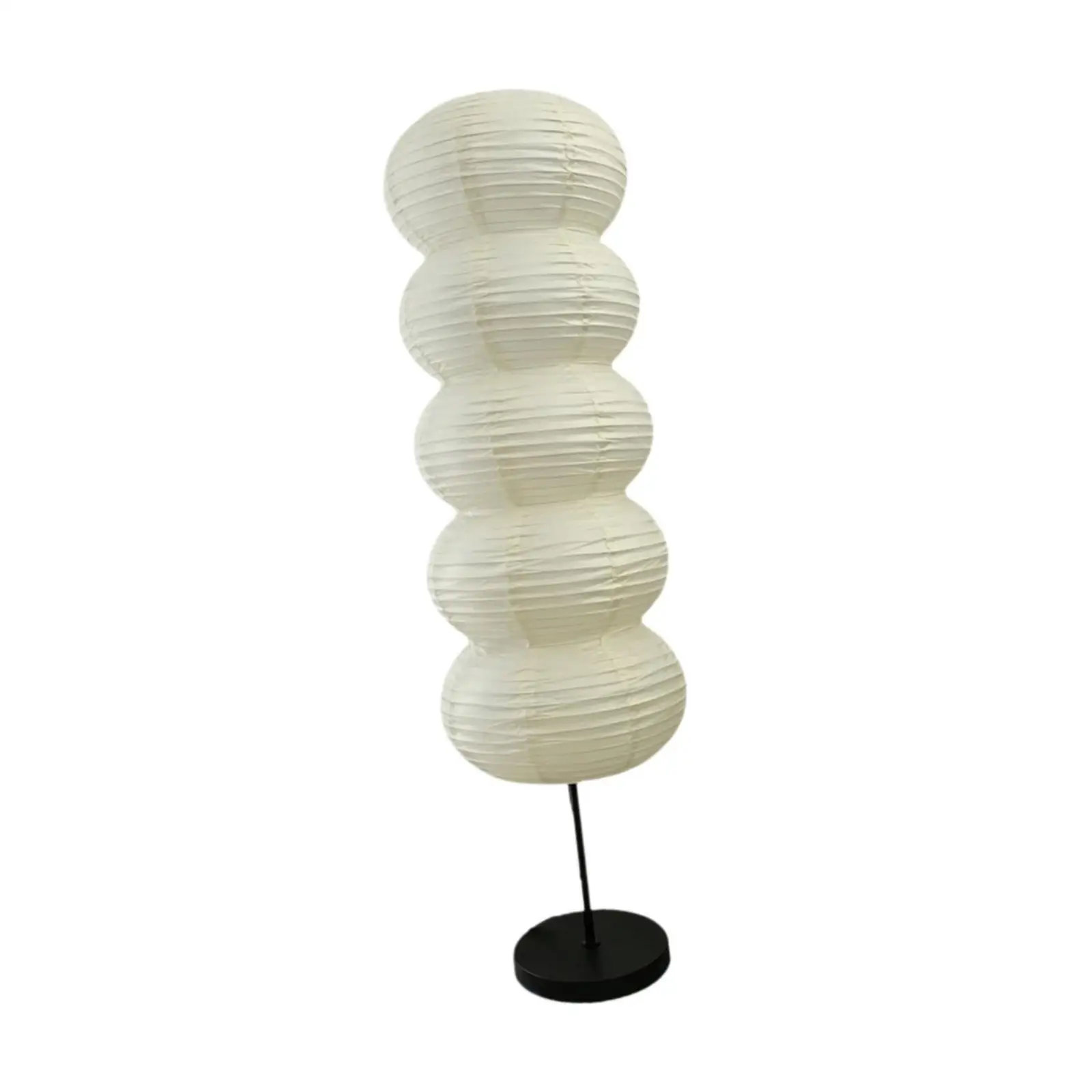 Paper Floor Lamp Japanese Soft Light Standing Lamp with Beige Paper Shade 42.5 Inches Tall for Living Room Bedroom Study Decor